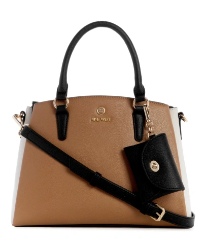 Nine West Siera Satchel Bag In Camel Multi