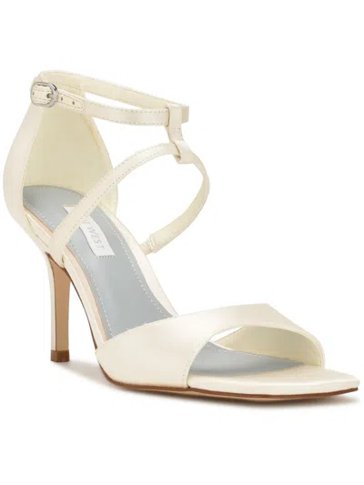 Nine West Sighs Womens Satin Square Toe Heels In Multi