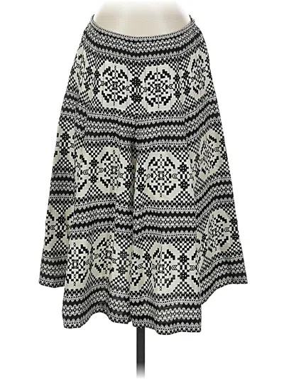 Pre-owned Nine West Silk Skirt In Gray