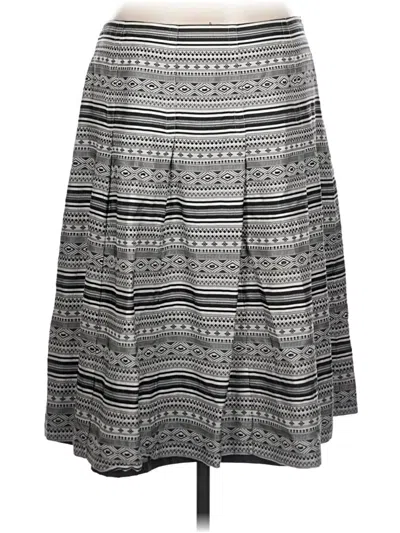 Pre-owned Nine West Silk Skirt In Gray
