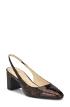 Nine West Women's Sinead 9x9 Block Heel Slingback Dress Pumps In Medium Brown