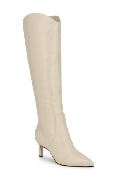 Nine West Sirena Pointed Toe Knee High Boot In Ivory