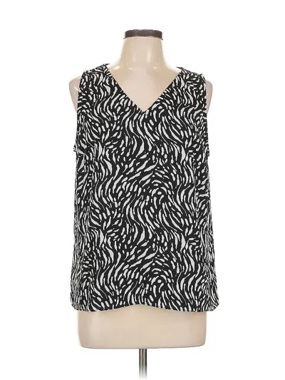 Pre-owned Nine West Sleeveless Blouse In Black