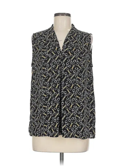Pre-owned Nine West Sleeveless Blouse In Black