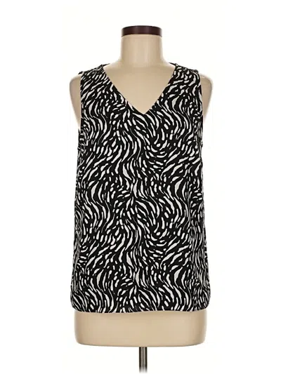 Pre-owned Nine West Sleeveless Blouse In Black