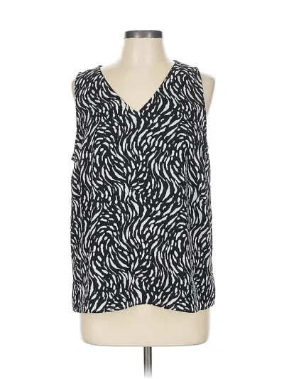 Pre-owned Nine West Sleeveless Blouse In Black