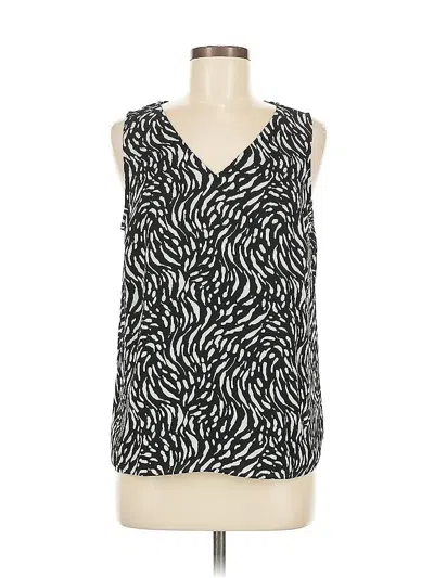 Pre-owned Nine West Sleeveless Blouse In Black