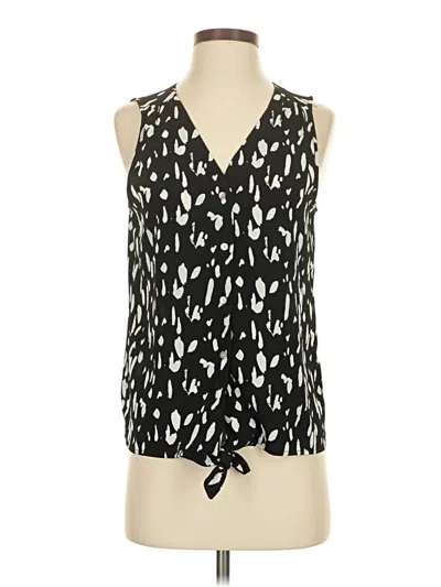 Pre-owned Nine West Sleeveless Blouse In Black