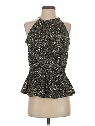 Pre-owned Nine West Sleeveless Blouse In Black