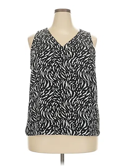 Pre-owned Nine West Sleeveless Blouse In Black