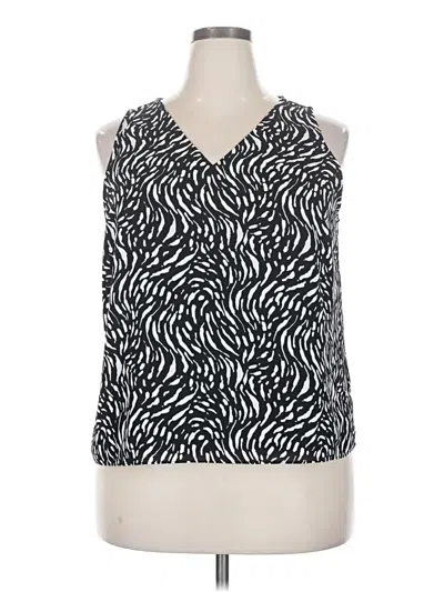 Pre-owned Nine West Sleeveless Blouse In Black