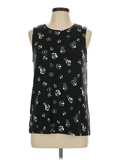 Pre-owned Nine West Sleeveless Blouse In Black