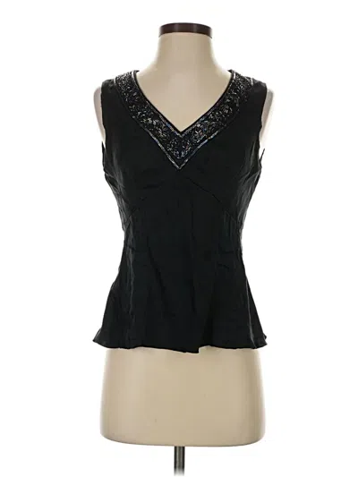 Pre-owned Nine West Sleeveless Blouse In Black