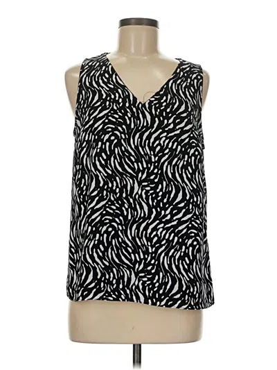 Pre-owned Nine West Sleeveless Blouse In Black