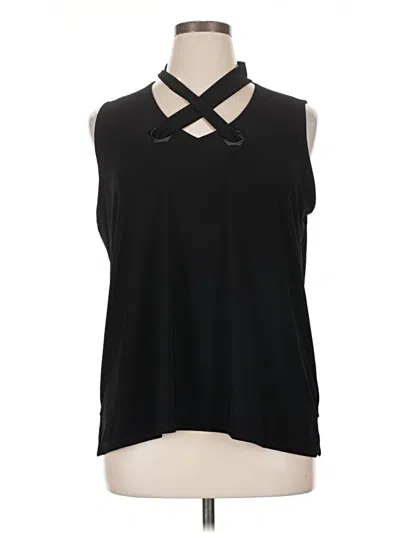 Pre-owned Nine West Sleeveless Blouse In Black