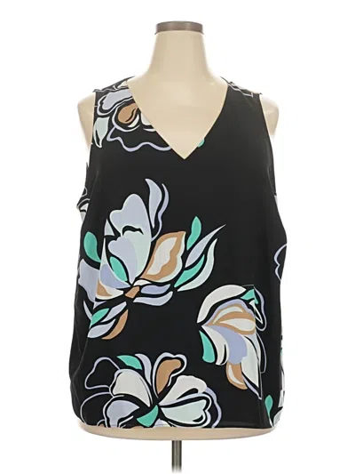 Pre-owned Nine West Sleeveless Blouse In Black