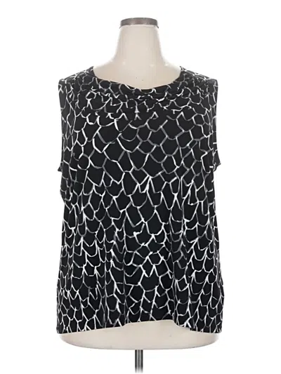 Pre-owned Nine West Sleeveless Blouse In Black