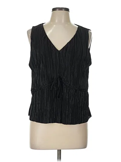 Pre-owned Nine West Sleeveless Blouse In Black