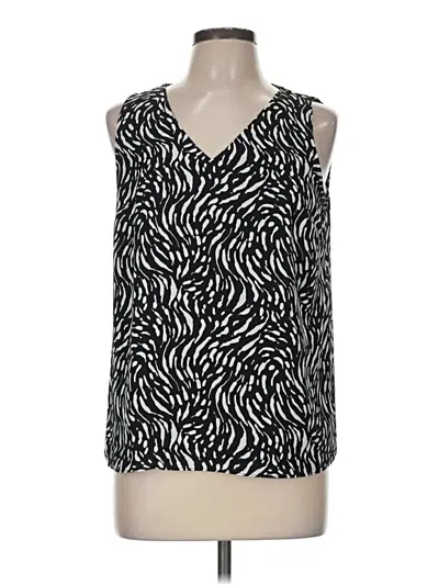 Pre-owned Nine West Sleeveless Blouse In Black