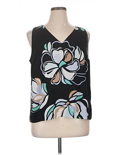 Pre-owned Nine West Sleeveless Blouse In Black