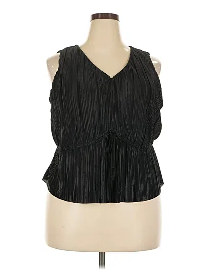 Pre-owned Nine West Sleeveless Blouse In Black