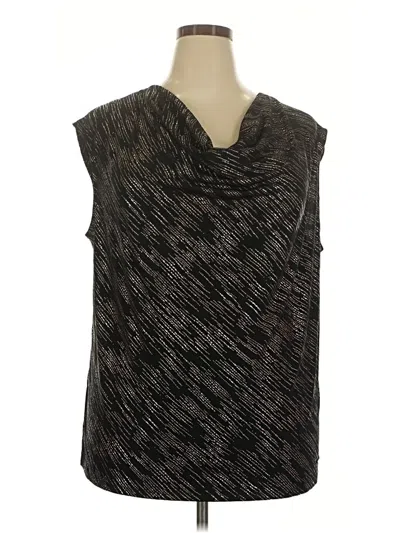 Pre-owned Nine West Sleeveless Blouse In Black