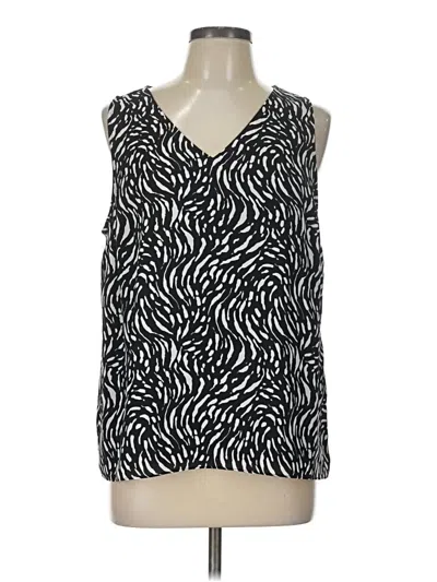 Pre-owned Nine West Sleeveless Blouse In Black