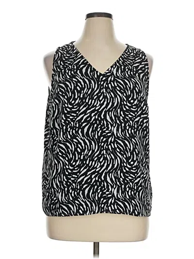Pre-owned Nine West Sleeveless Blouse In Black