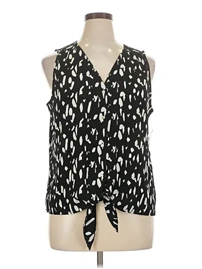 Pre-owned Nine West Sleeveless Blouse In Black