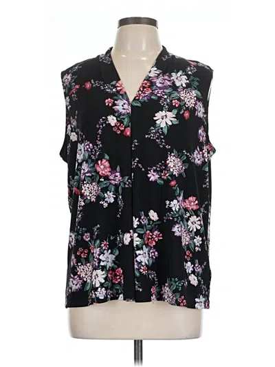 Pre-owned Nine West Sleeveless Blouse In Black
