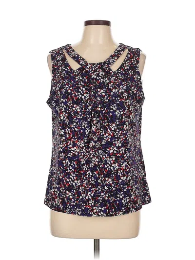 Pre-owned Nine West Sleeveless Blouse In Blue