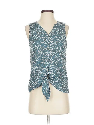 Pre-owned Nine West Sleeveless Blouse In Blue