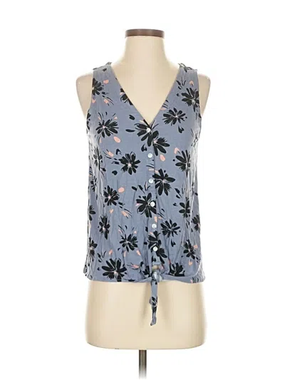 Pre-owned Nine West Sleeveless Blouse In Blue