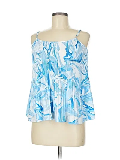 Pre-owned Nine West Sleeveless Blouse In Blue