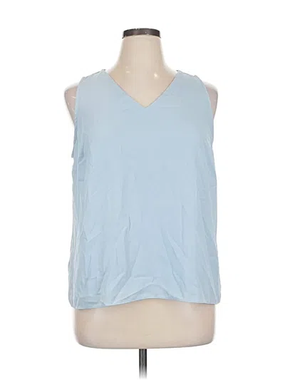 Pre-owned Nine West Sleeveless Blouse In Blue