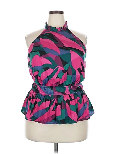 Pre-owned Nine West Sleeveless Blouse In Blue