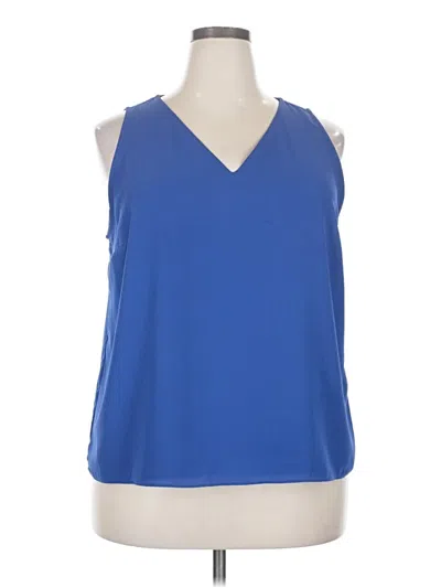 Pre-owned Nine West Sleeveless Blouse In Blue