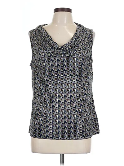 Pre-owned Nine West Sleeveless Blouse In Blue