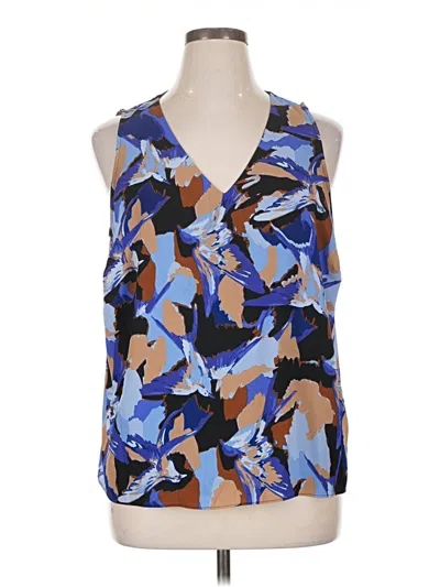 Pre-owned Nine West Sleeveless Blouse In Blue