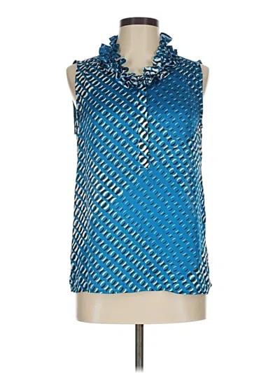 Pre-owned Nine West Sleeveless Blouse In Blue
