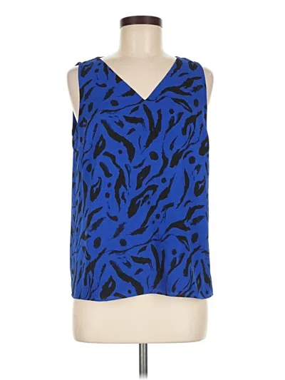 Pre-owned Nine West Sleeveless Blouse In Blue
