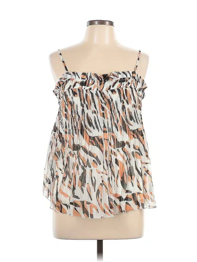 Pre-owned Nine West Sleeveless Blouse In Brown