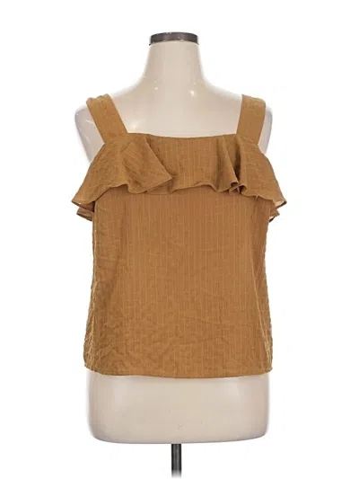 Pre-owned Nine West Sleeveless Blouse In Brown