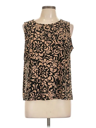 Pre-owned Nine West Sleeveless Blouse In Brown