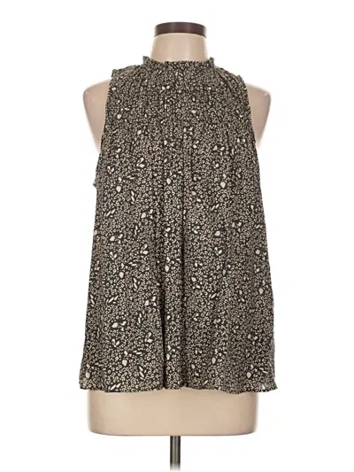 Pre-owned Nine West Sleeveless Blouse In Brown