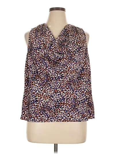 Pre-owned Nine West Sleeveless Blouse In Brown