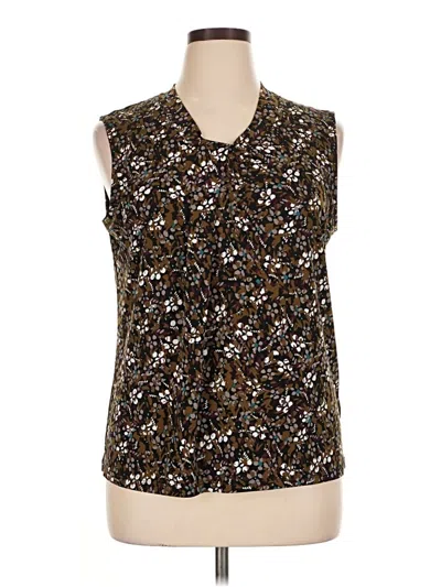 Pre-owned Nine West Sleeveless Blouse In Brown