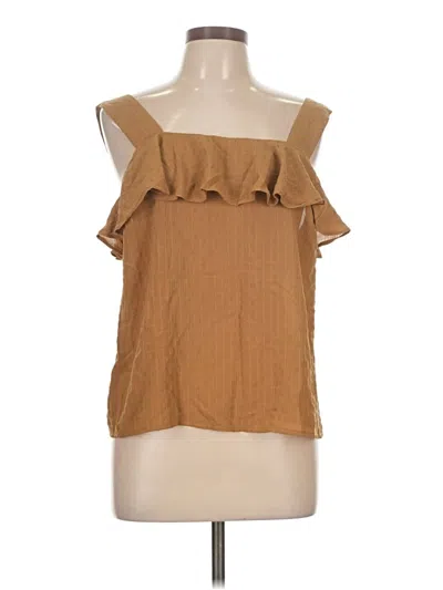 Pre-owned Nine West Sleeveless Blouse In Brown
