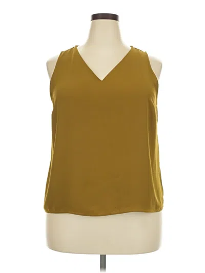 Pre-owned Nine West Sleeveless Blouse In Gold