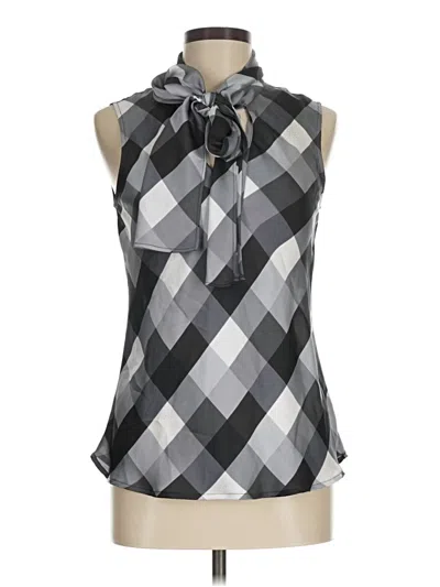 Pre-owned Nine West Sleeveless Blouse In Gray
